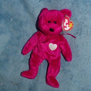 Ty Valentina plush beanie baby bear with original tag
